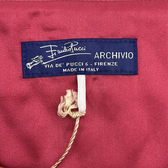 EMILIO PUCCI F/W 2018 Archivio Multicolor Printed Satin Quilted Crop Bralette - Picture 9 of 14